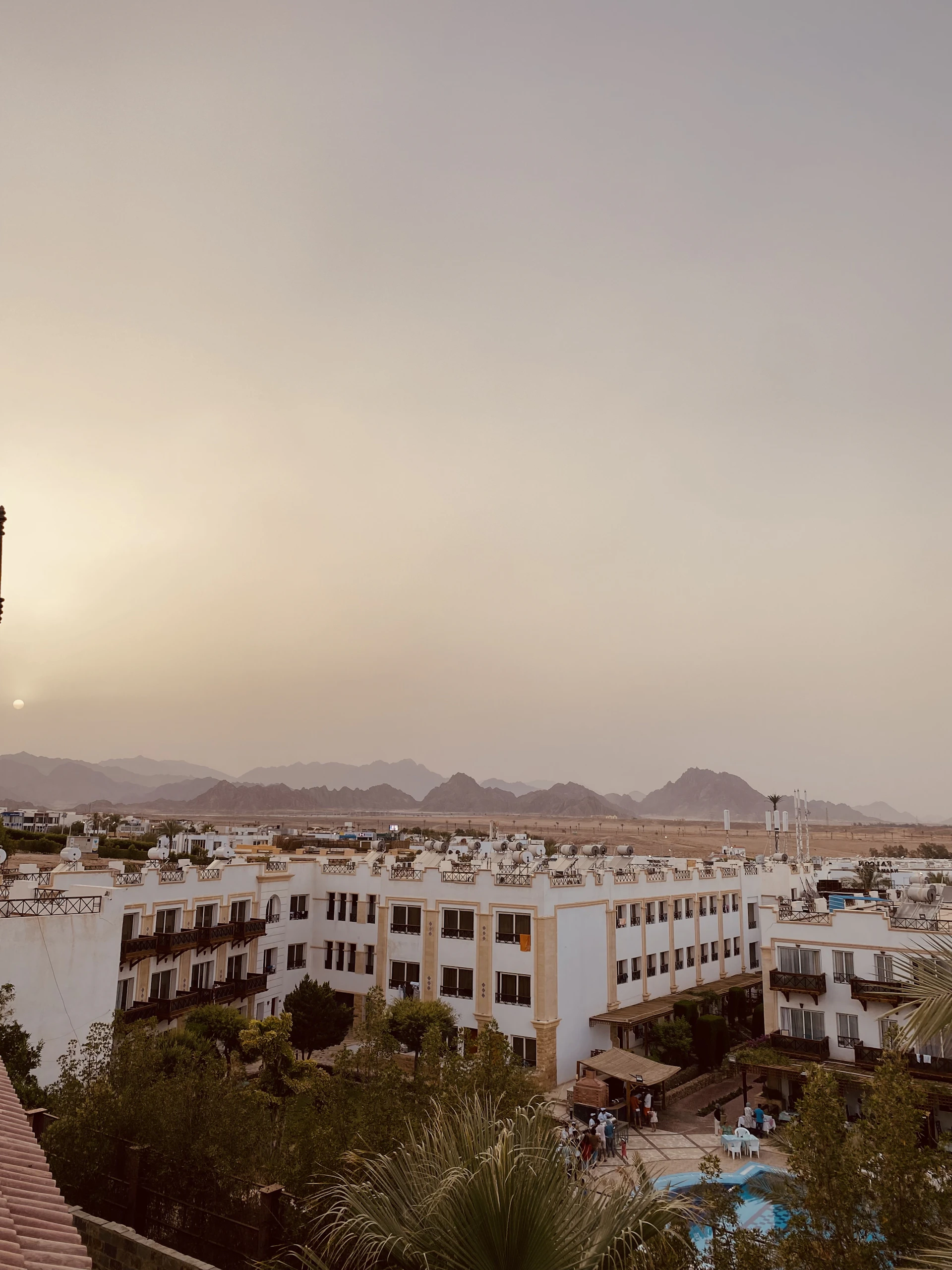 Panoramic view of Bogotá from Club La Aguadora's elegant event terrace at sunset