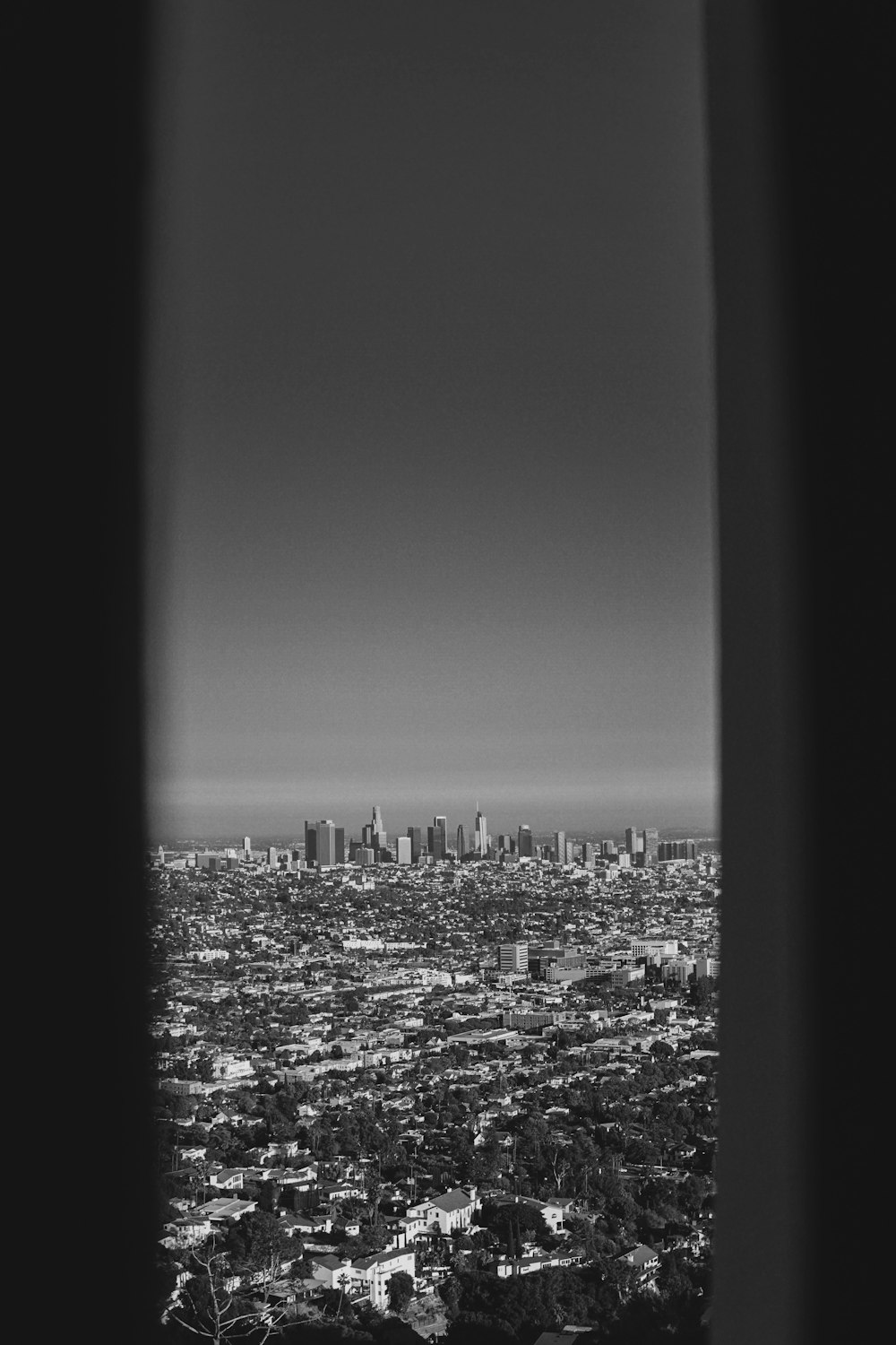 a black and white photo of a city