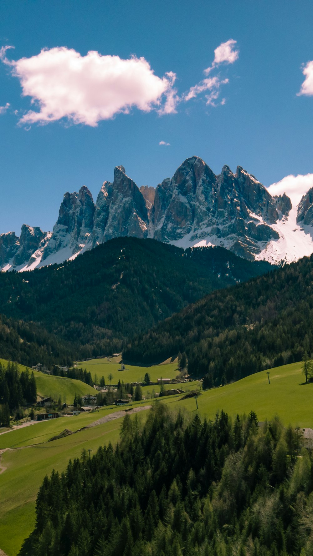 a view of a mountain range from a distance