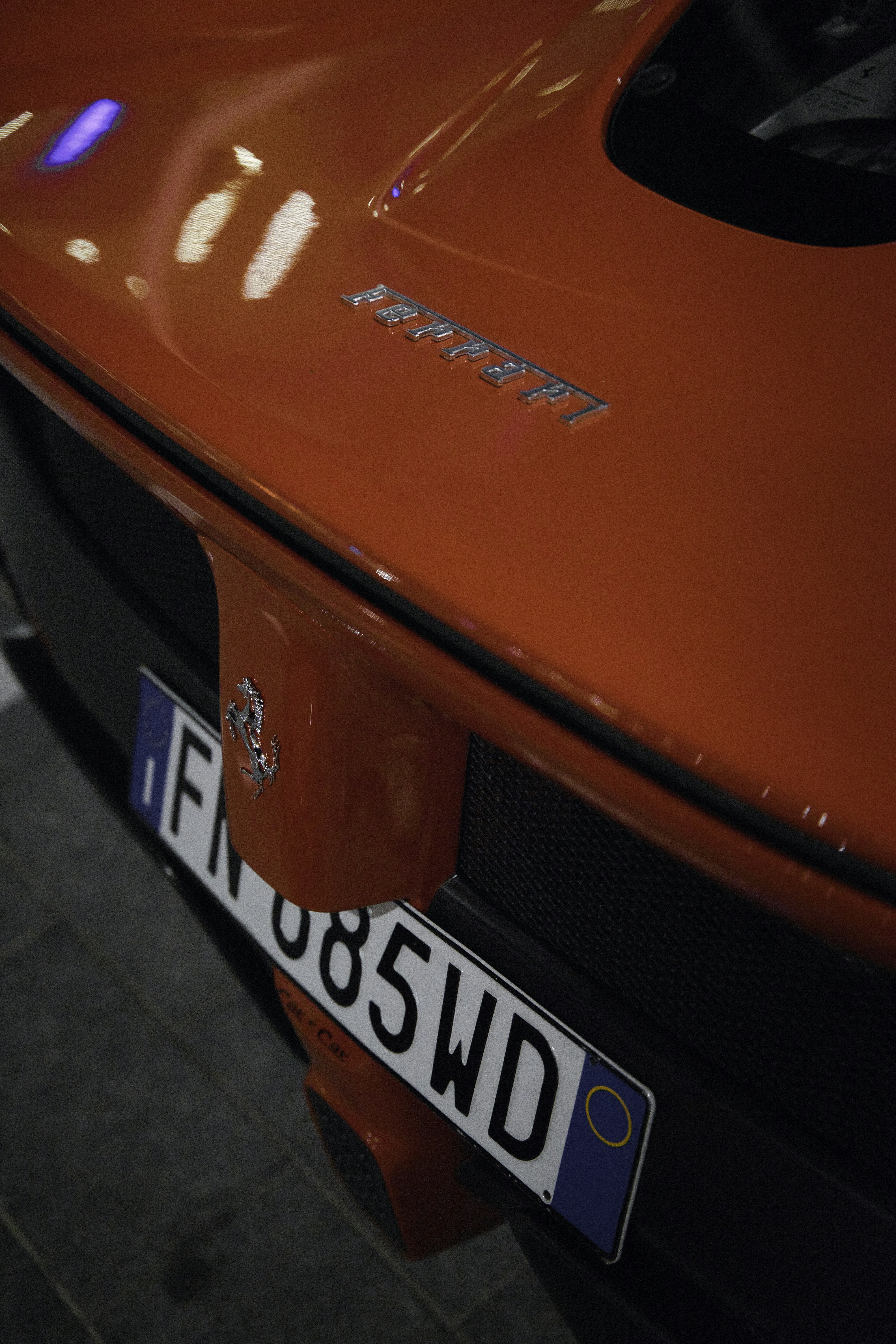 a close up of a car with a license plate