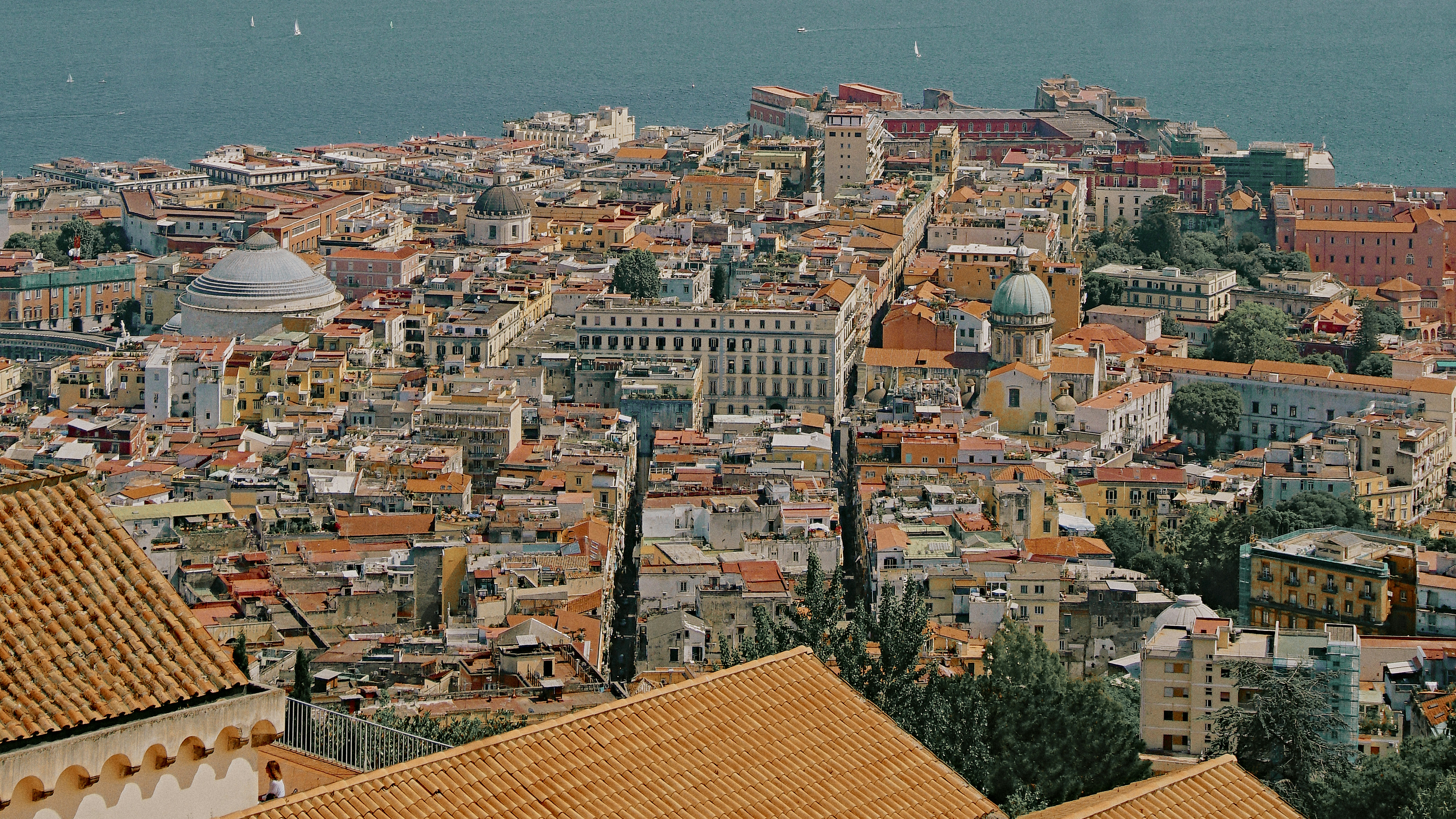 a view of a city from a high point of view
