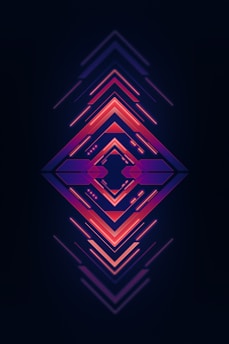 Glowing geometric network lines forming a futuristic AI data structure on a dark background.