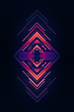 Futuristic digital network interface glowing in blue and violet hues on a dark background