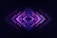 A symmetrical, futuristic design centered around a combination of arrows and lines, predominantly in purple and pink hues with a gradient effect. The arrows point outward from the center, giving a sense of movement and dynamic flow.