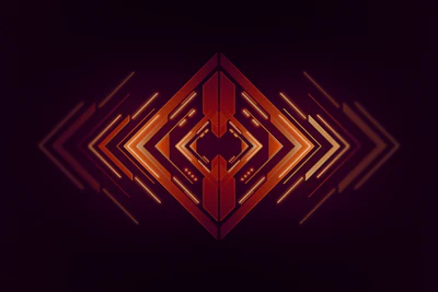 Dark glowing AI abstract pattern