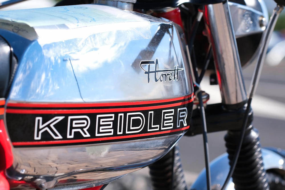a close up of the side of a motorcycle
