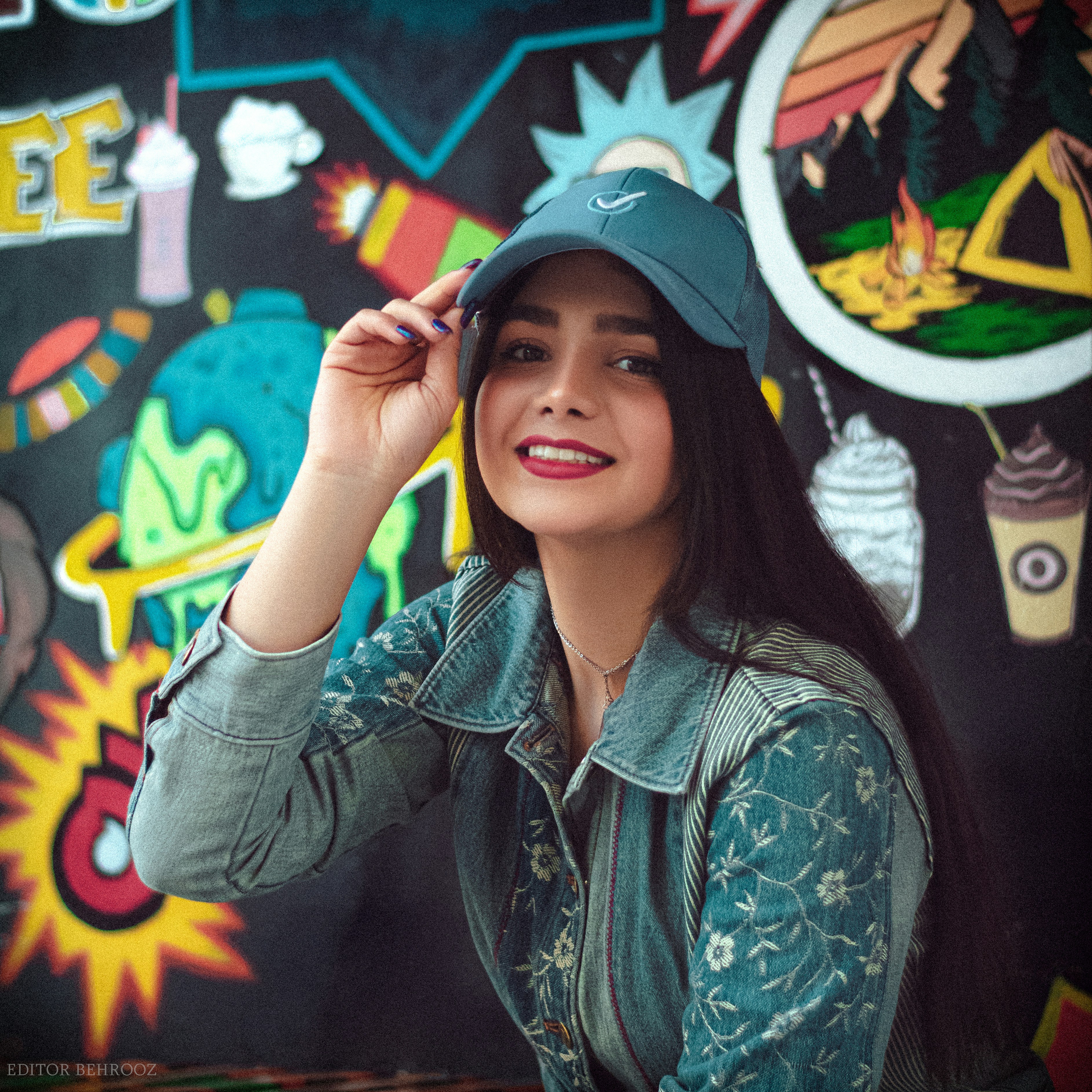 Badge vintage pop coloré