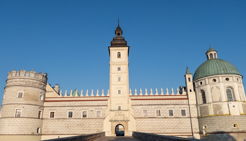 a large building with a clock tower on top of it