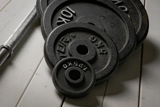 a close up of a set of gym equipment