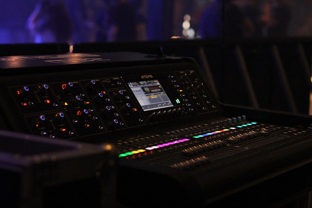 a sound board sitting on top of a table