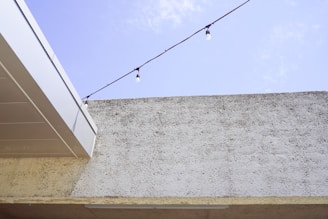 Minimalist elegant canopy installation on a modern home exterior