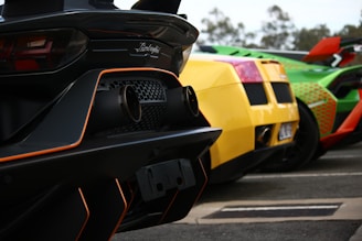 A vibrant automotive-themed image showcasing various vehicles.