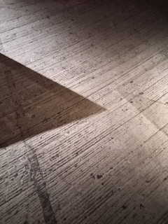 Image showing freshly poured concrete floor with smooth finish under bright daylight.