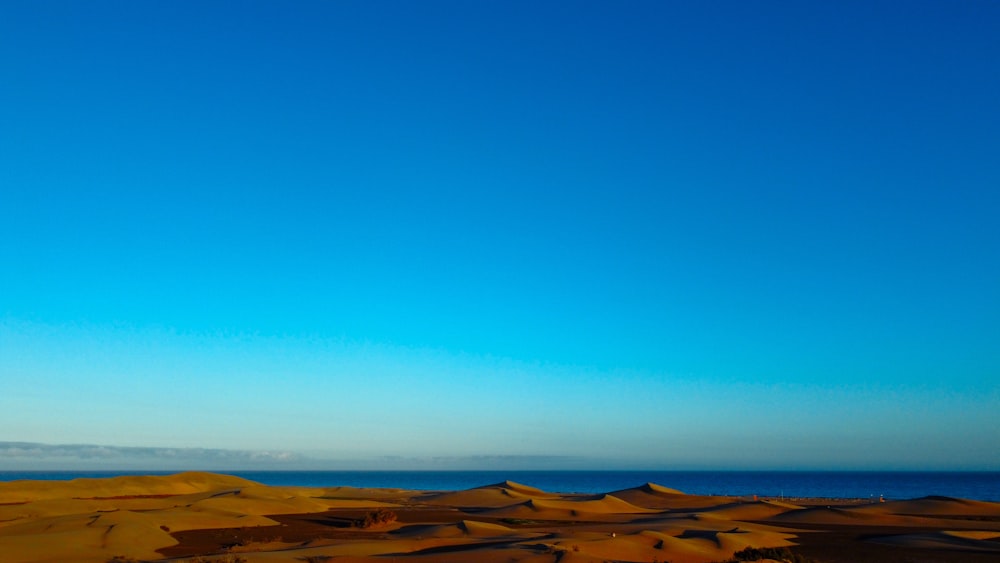 a view of the ocean from a sand dune