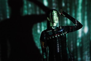 Stylish digital visualization of clothing textures and patterns blending technology and fashion