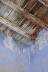 a bird is perched on the roof of a building