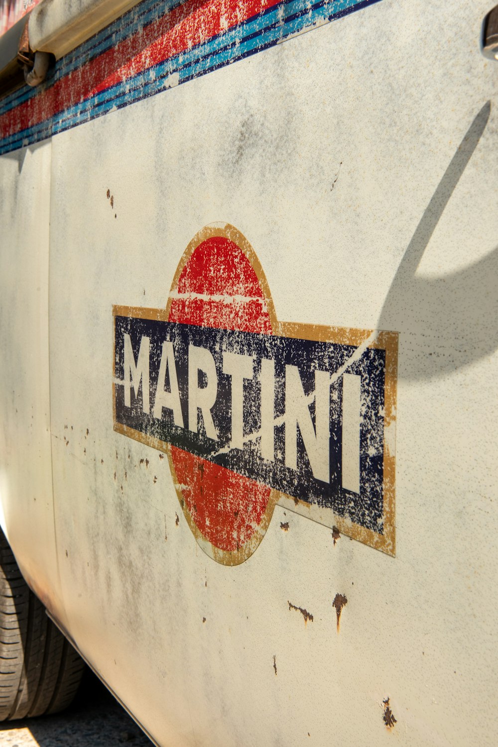 a close up of the side of a truck with the word martin on it