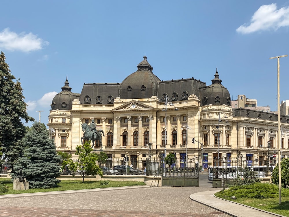 a large building with a clock tower on top of it