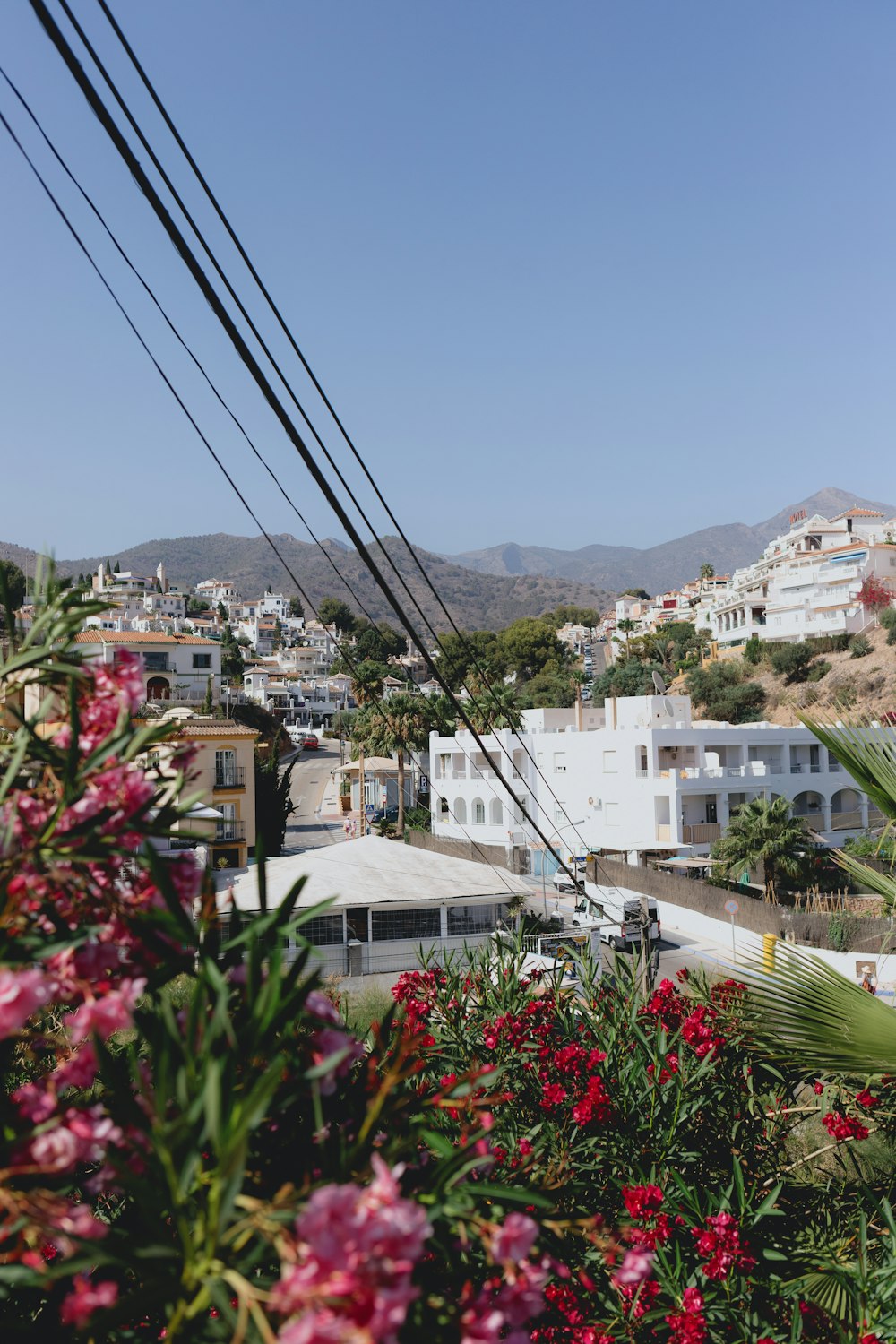 a view of a city from a hill