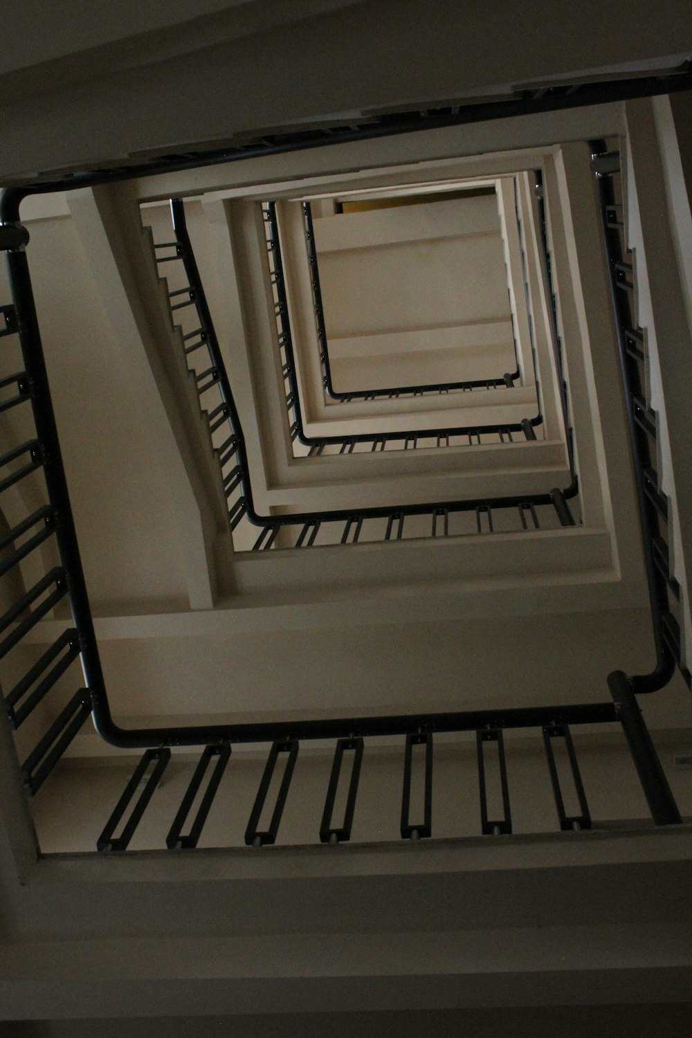 a view of the ceiling of a building from below