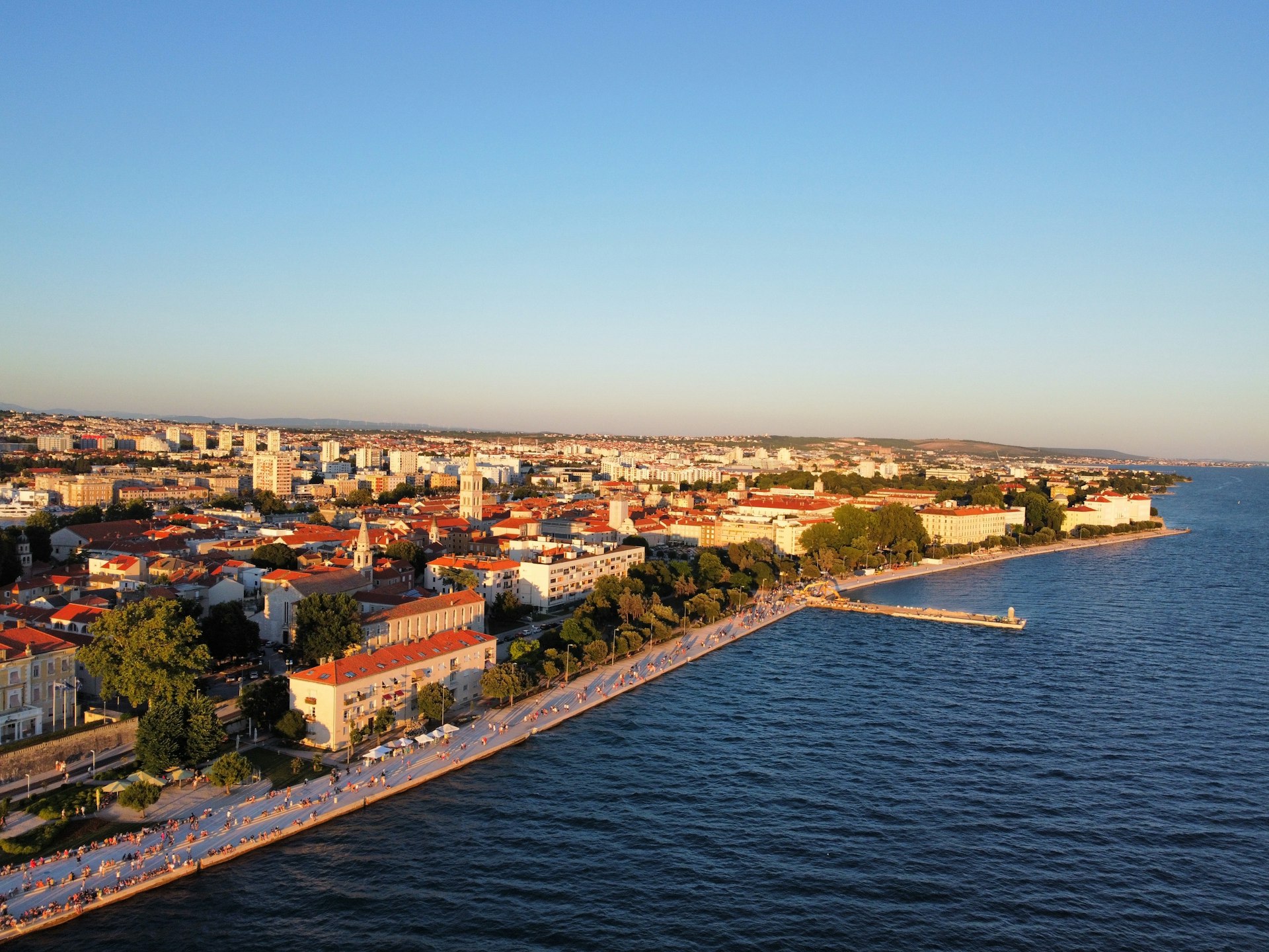 Zadar Sea Organ sunset