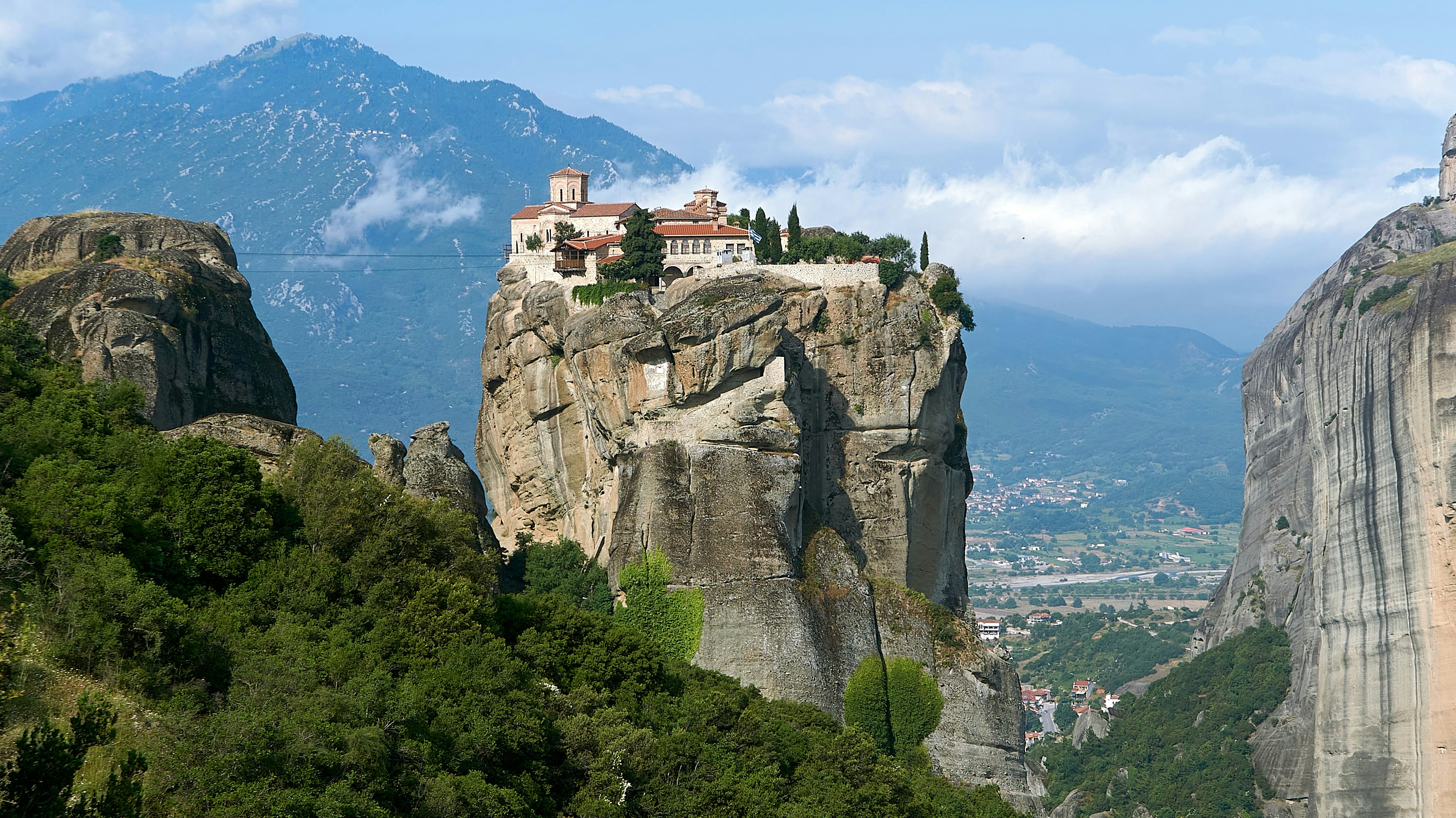 a small village perched on top of a mountain