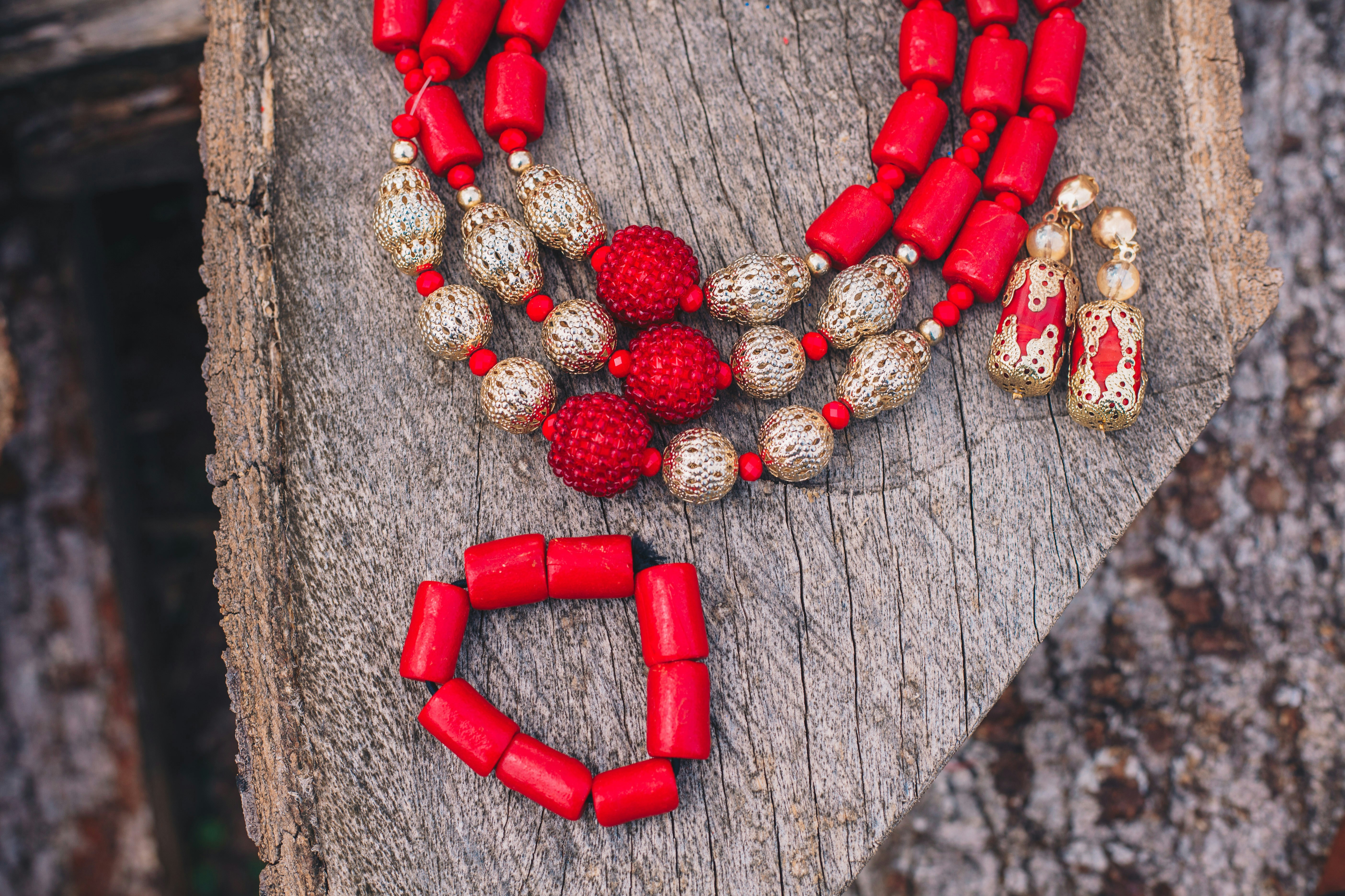 Coral beads and cultural objects