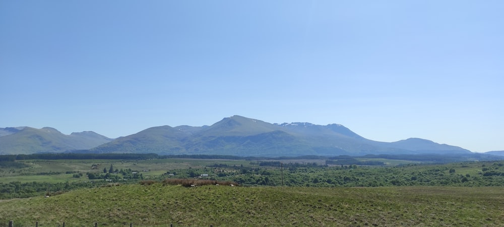 a view of a mountain range from a distance