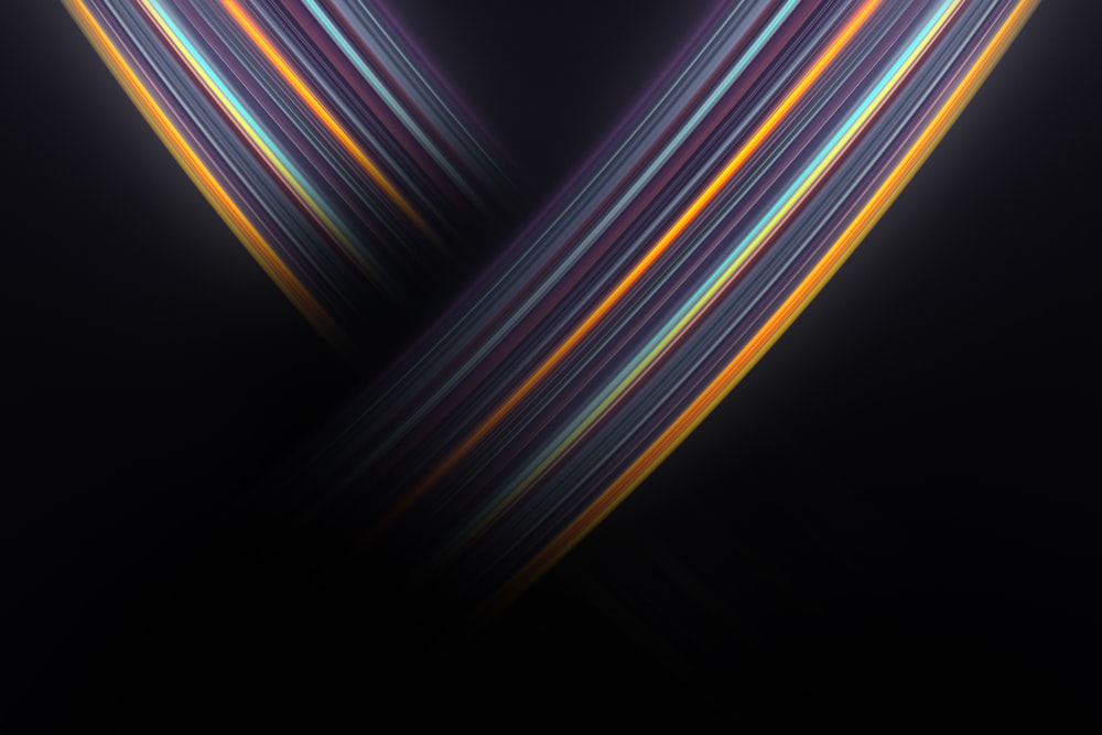 a dark background with lines of different colors