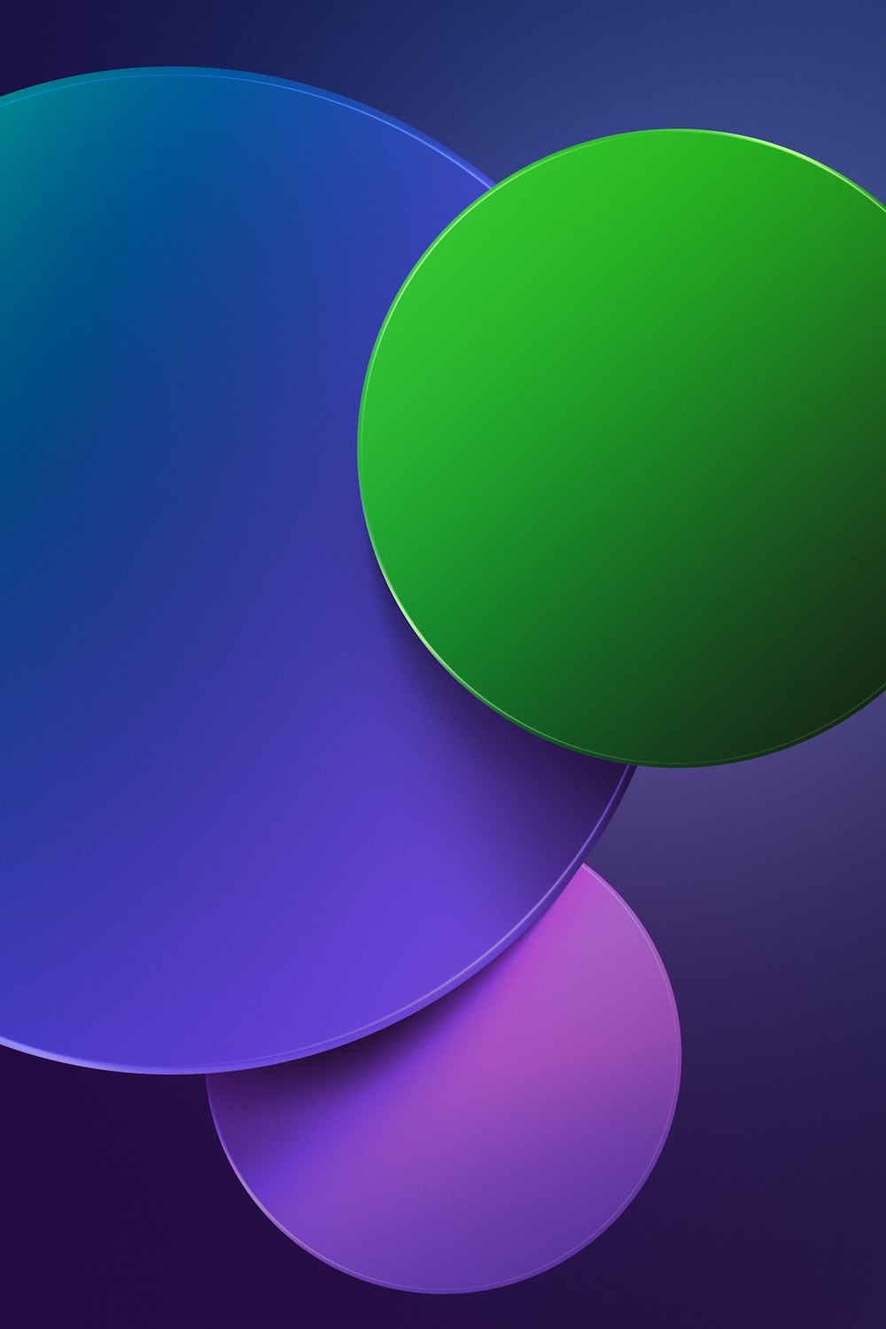 uno sfondo viola e verde con cerchi