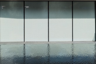 Structural glass pool enclosure with minimalist design, emphasizing safety and refined aesthetics.