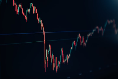 a close up of a line with a blue background