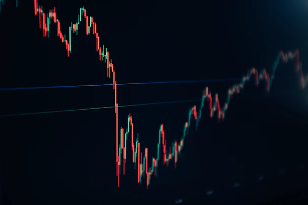 a close up of a line with a blue background