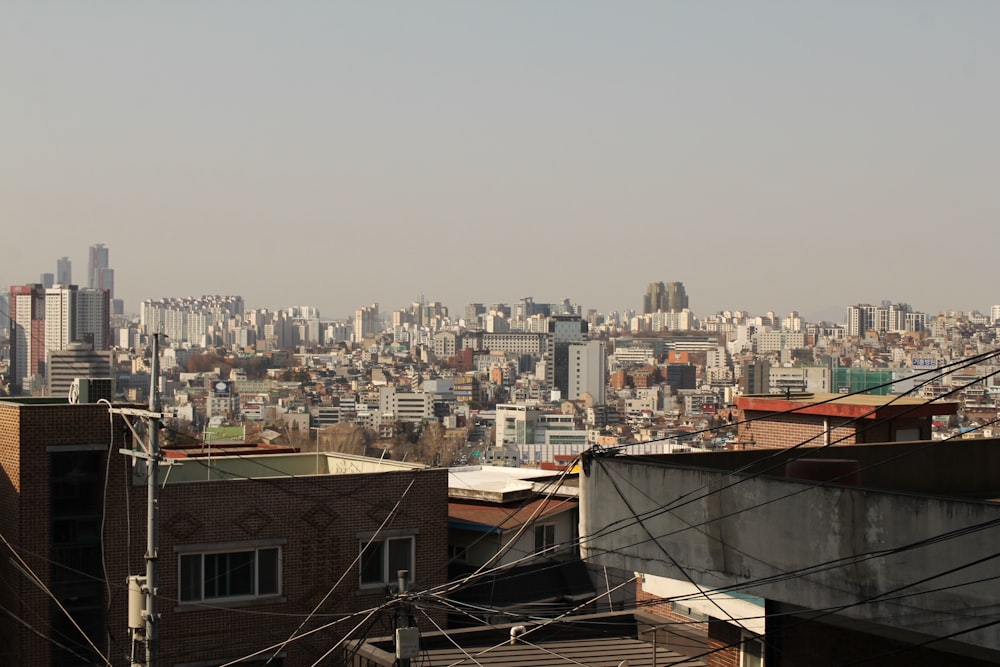 a view of a city from a distance