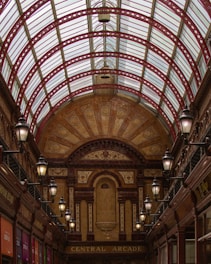 a train station with a train on the tracks