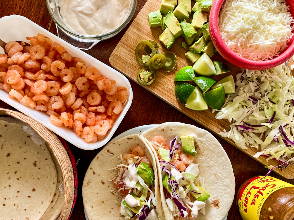 Tacos de gambas