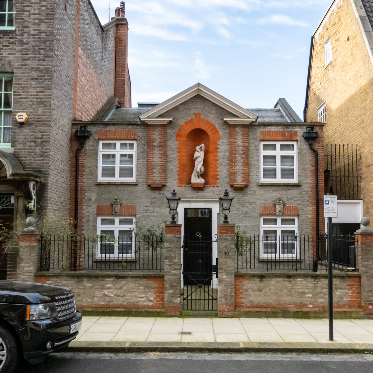 Brick house with driveway