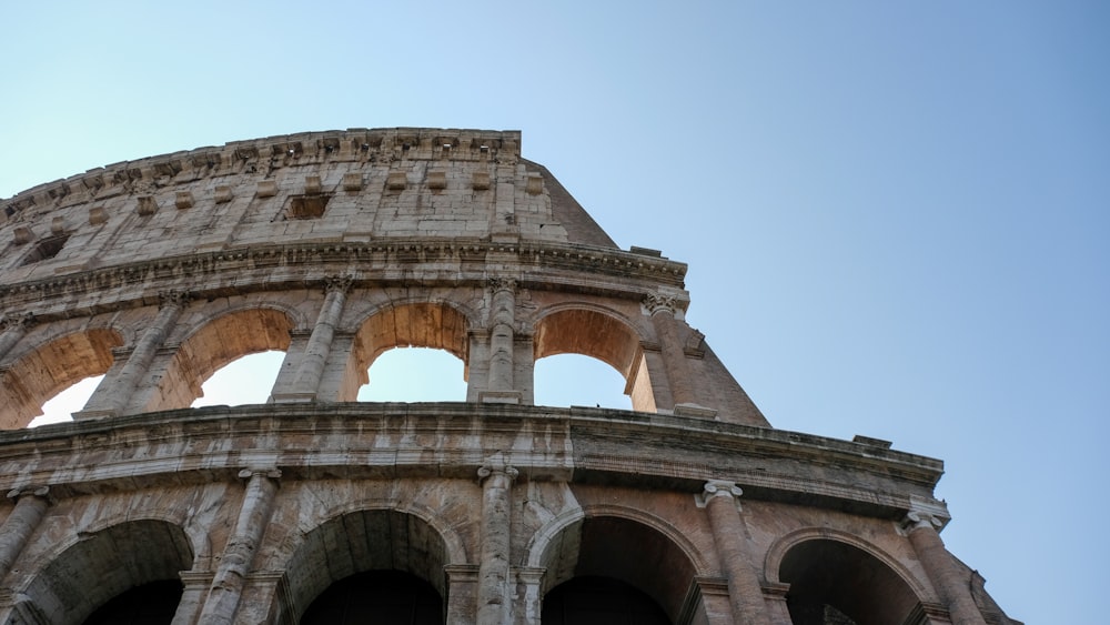 a close up of the top of a building