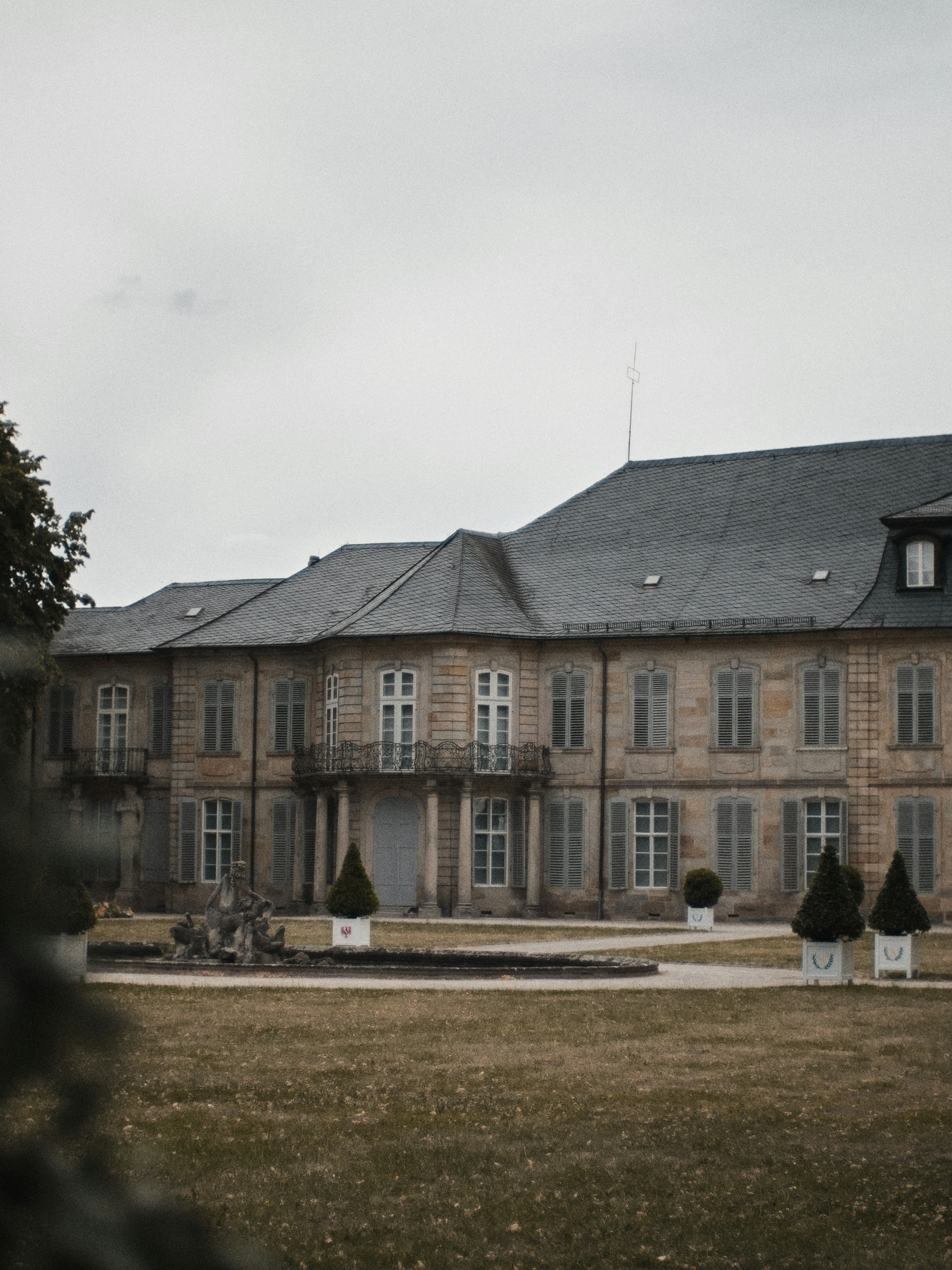 a large building with a clock on the front of it