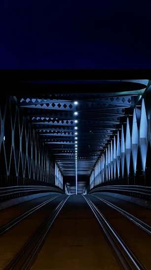 A modern railway bridge symbolizing Franco-Moroccan collaboration in rail infrastructure.