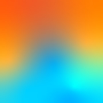 Solid color blocks blending celeste and orange hues symbolizing financial growth.