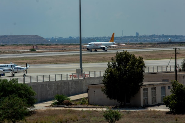 An airplane on the runway, prepared for air freight.