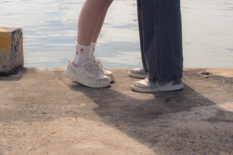 Couple by waterfront view