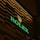 An illuminated sign with the brand name 'ROLEX' in green neon lights and a golden crown logo above, set against a dark, slatted background.