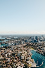 An aerial view of a bustling city skyline representing global business opportunities.