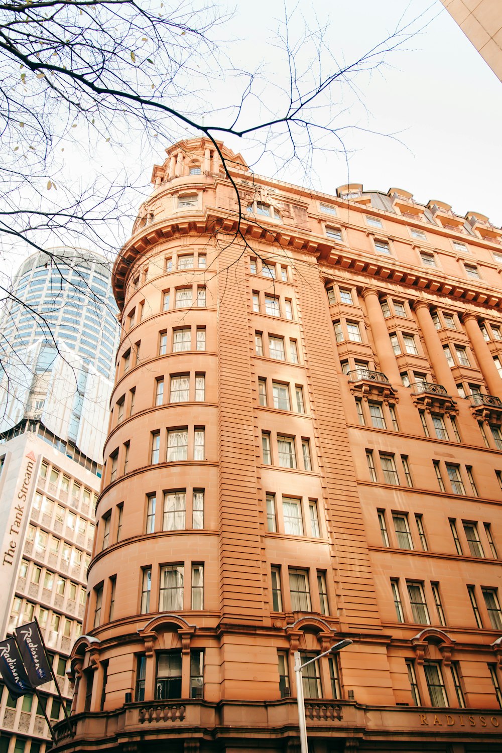 a very tall building with lots of windows