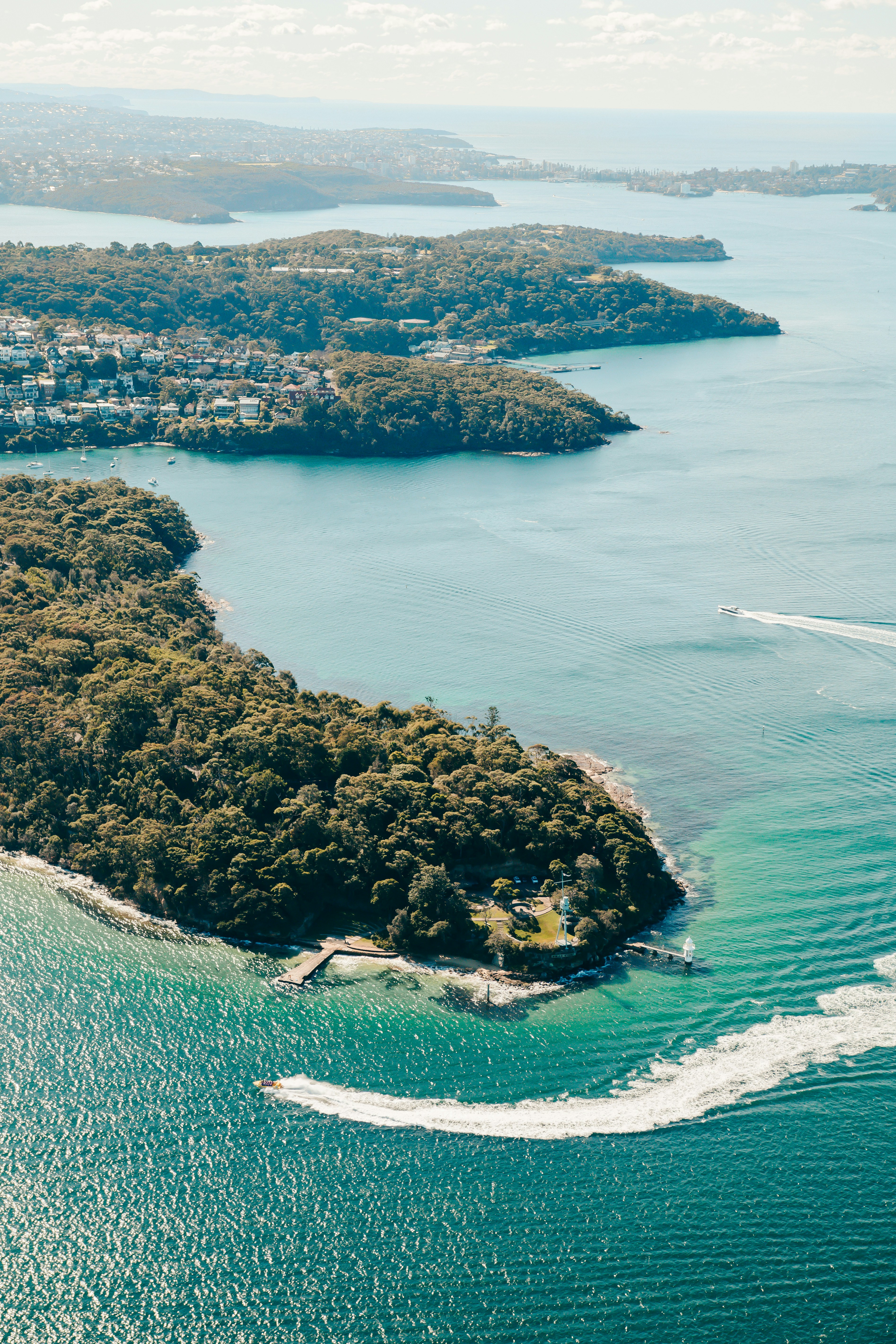 a small island in the middle of a body of water