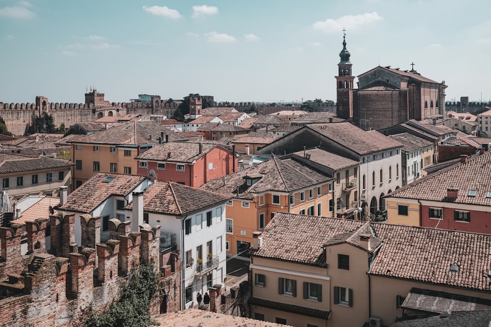 a view of a city from a high point of view