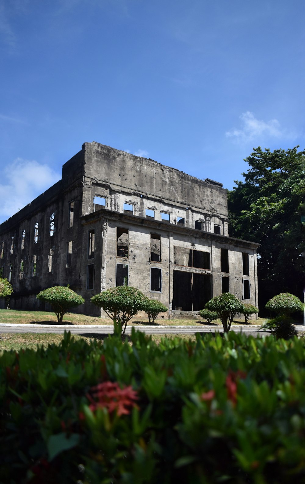 an old building with a lot of windows