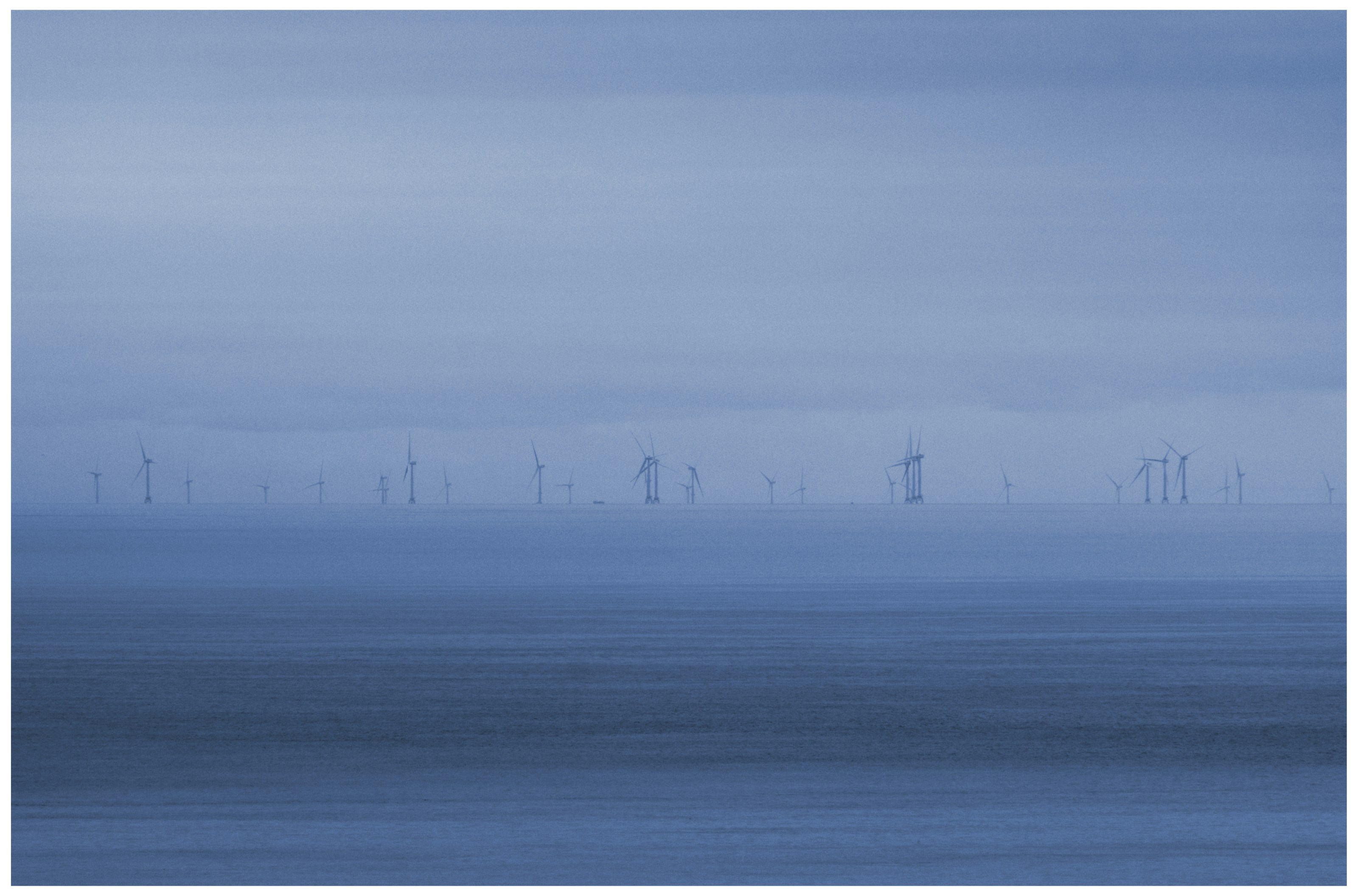 An offshore wind farm - sustainable power generation